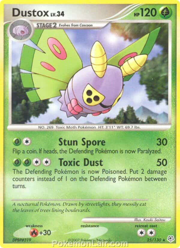 2007 Pokemon Trading Card Game Diamond and Pearl Base Price List – 25 Dustox