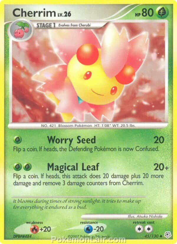 2007 Pokemon Trading Card Game Diamond and Pearl Base Price List – 45 Cherrim