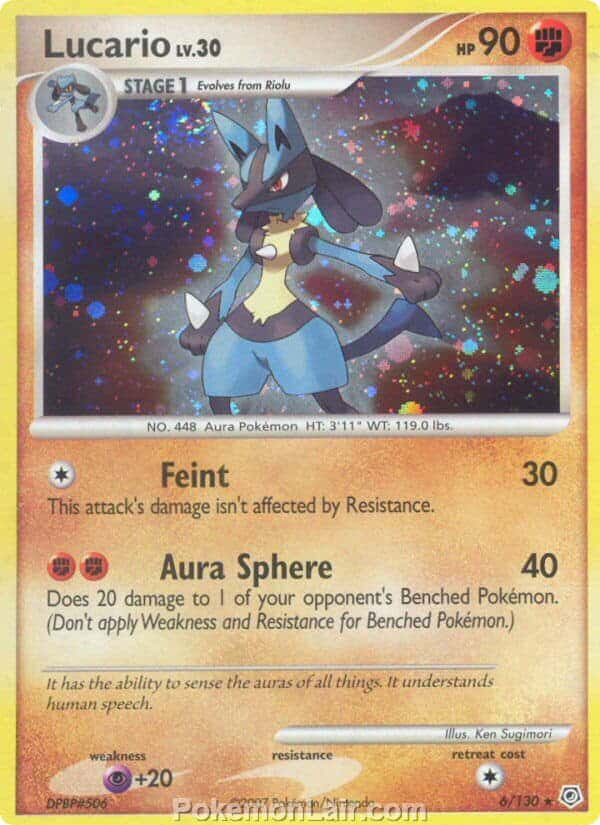 2007 Pokemon Trading Card Game Diamond and Pearl Base Price List – 6 Lucario