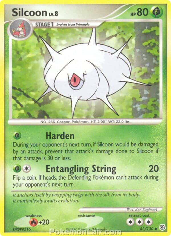 2007 Pokemon Trading Card Game Diamond and Pearl Base Price List – 63 Silcoon
