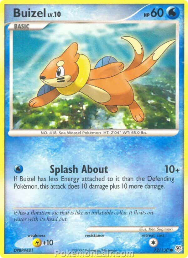 2007 Pokemon Trading Card Game Diamond and Pearl Base Price List – 72 Buizel