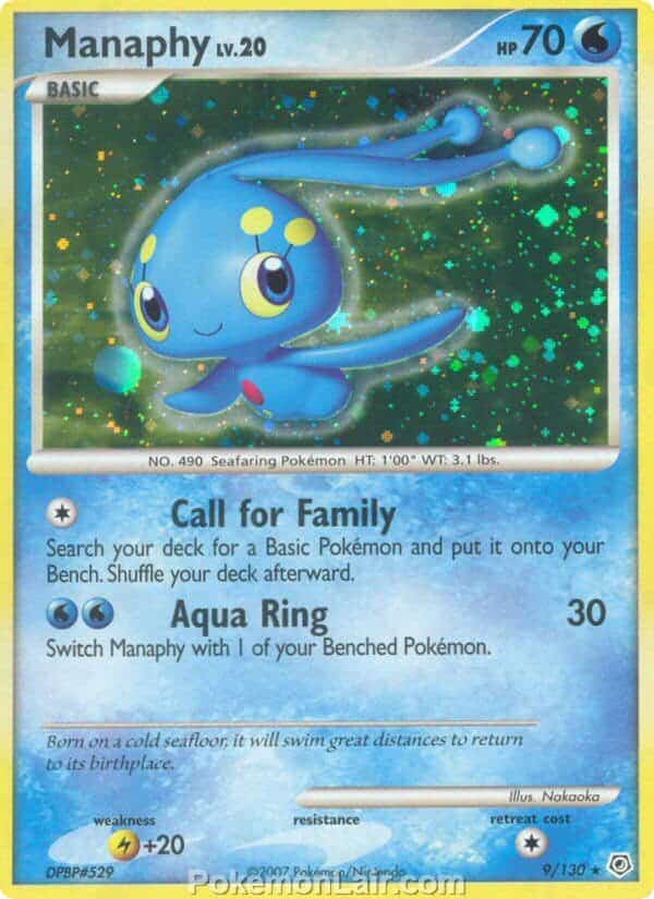 2007 Pokemon Trading Card Game Diamond and Pearl Base Price List – 9 Manaphy