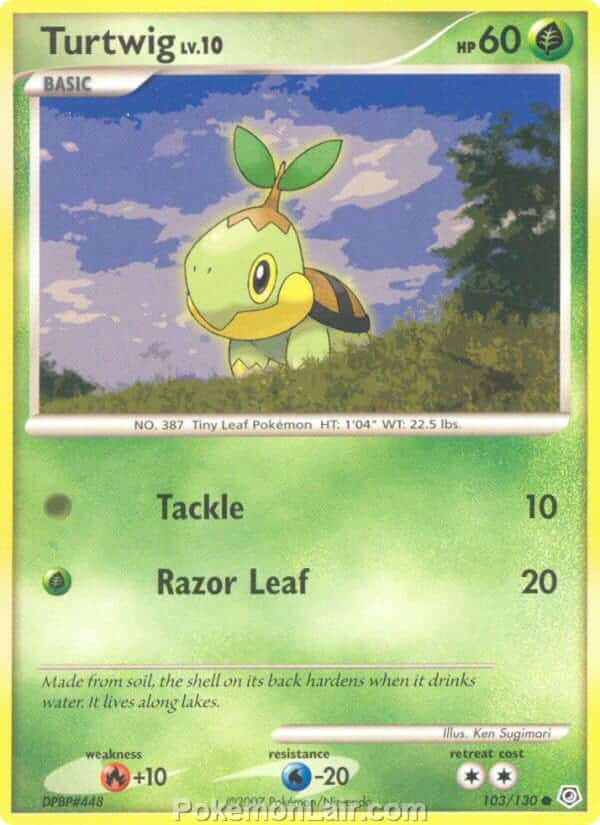 2007 Pokemon Trading Card Game Diamond and Pearl Base Set – 103 Turtwig