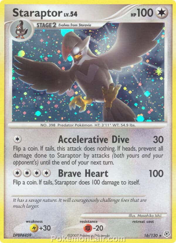 2007 Pokemon Trading Card Game Diamond and Pearl Base Set – 16 Staraptor