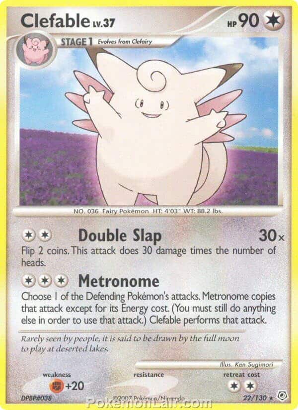 2007 Pokemon Trading Card Game Diamond and Pearl Base Set – 22 Clefable