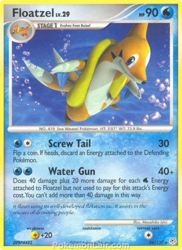 2007 Pokemon Trading Card Game Diamond and Pearl Base Set – 26 Floatzel