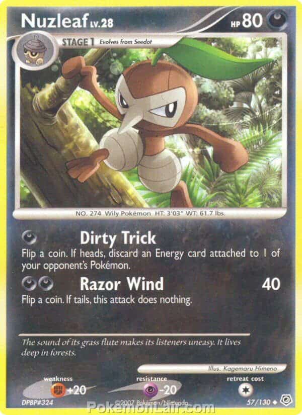 2007 Pokemon Trading Card Game Diamond and Pearl Base Set – 57 Nuzleaf