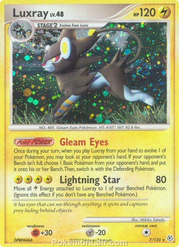 2007 Pokemon Trading Card Game Diamond and Pearl Base Set – 7 Luxray