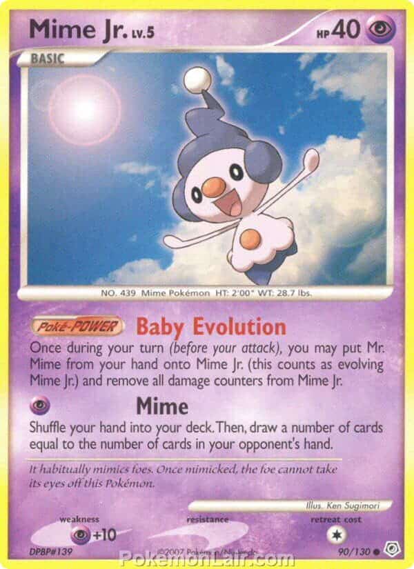 2007 Pokemon Trading Card Game Diamond and Pearl Base Set – 90 Mime Jr.
