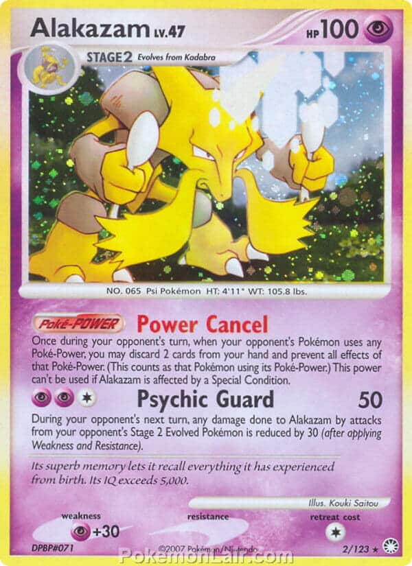 2007 Pokemon Trading Card Game Diamond and Pearl Mysterious Treasures Price List – 2 Alakazam