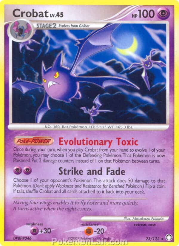 2007 Pokemon Trading Card Game Diamond and Pearl Mysterious Treasures Price List – 23 Crobat