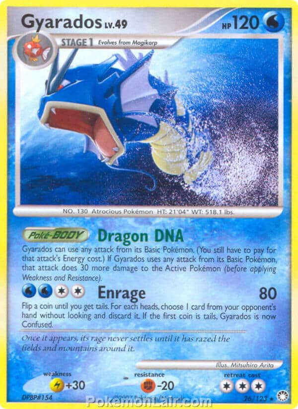 2007 Pokemon Trading Card Game Diamond and Pearl Mysterious Treasures Price List – 26 Gyarados