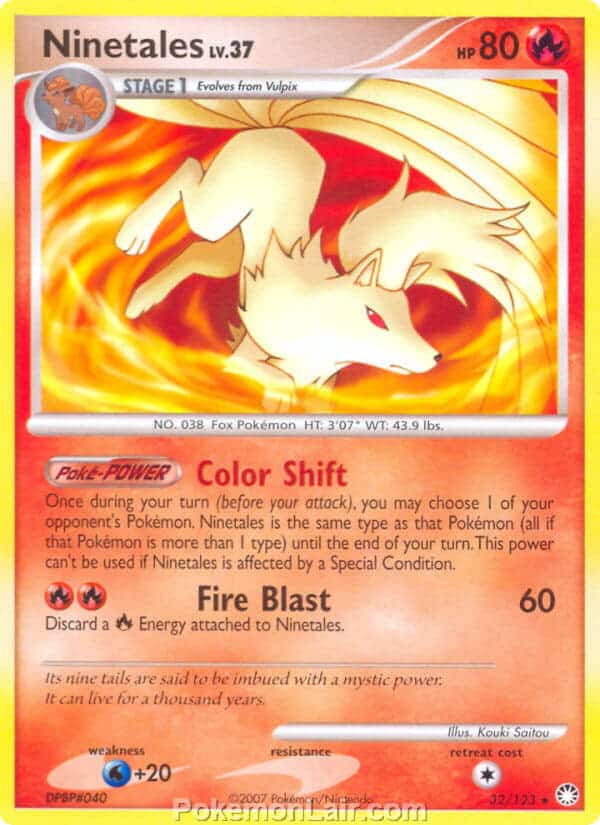 2007 Pokemon Trading Card Game Diamond and Pearl Mysterious Treasures Price List – 32 Ninetales