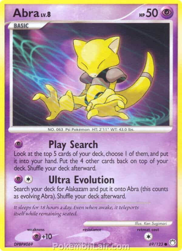 2007 Pokemon Trading Card Game Diamond and Pearl Mysterious Treasures Price List – 69 Abra