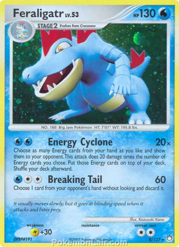 2007 Pokemon Trading Card Game Diamond and Pearl Mysterious Treasures Price List – 8 Feraligatr