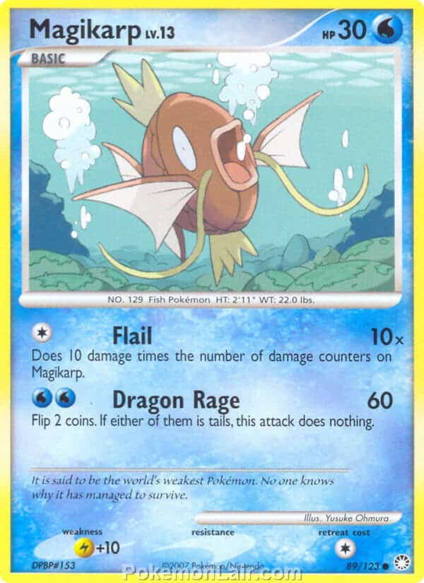 2007 Pokemon Trading Card Game Diamond and Pearl Mysterious Treasures Price List – 89 Magikarp