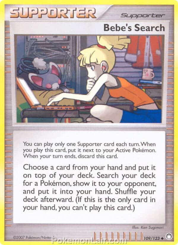 2007 Pokemon Trading Card Game Diamond and Pearl Mysterious Treasures Set – 109 Bebes Search
