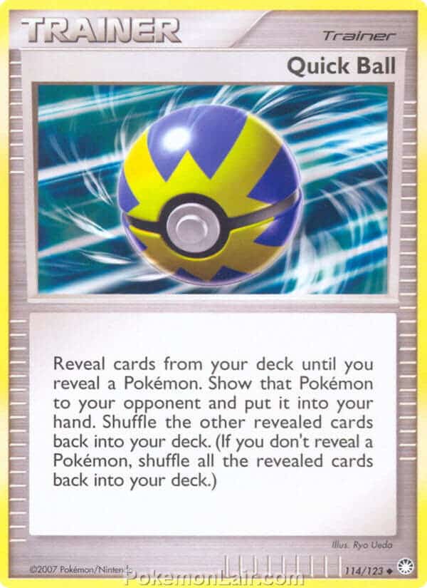 2007 Pokemon Trading Card Game Diamond and Pearl Mysterious Treasures Set – 114 Quick Ball