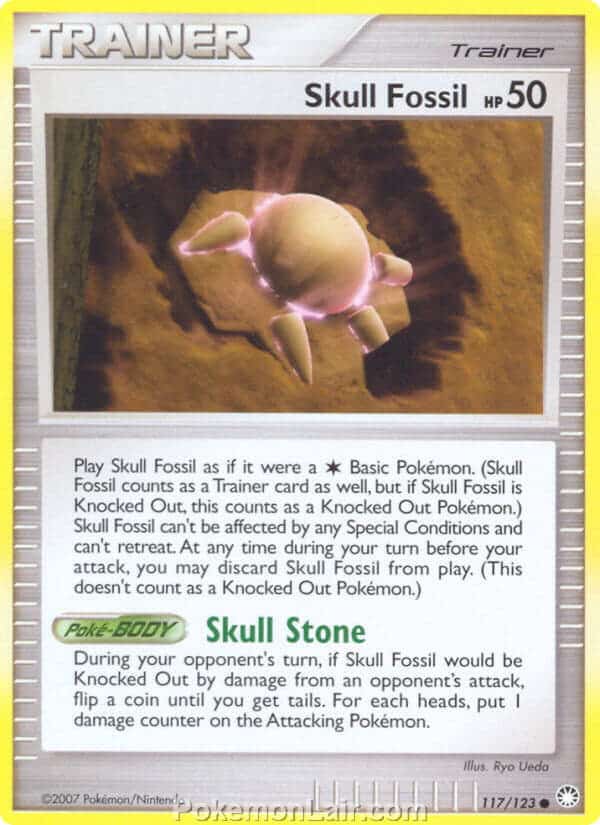 2007 Pokemon Trading Card Game Diamond and Pearl Mysterious Treasures Set – 117 Skull Fossil