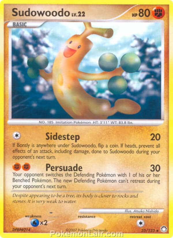 2007 Pokemon Trading Card Game Diamond and Pearl Mysterious Treasures Set – 35 Sudowoodo