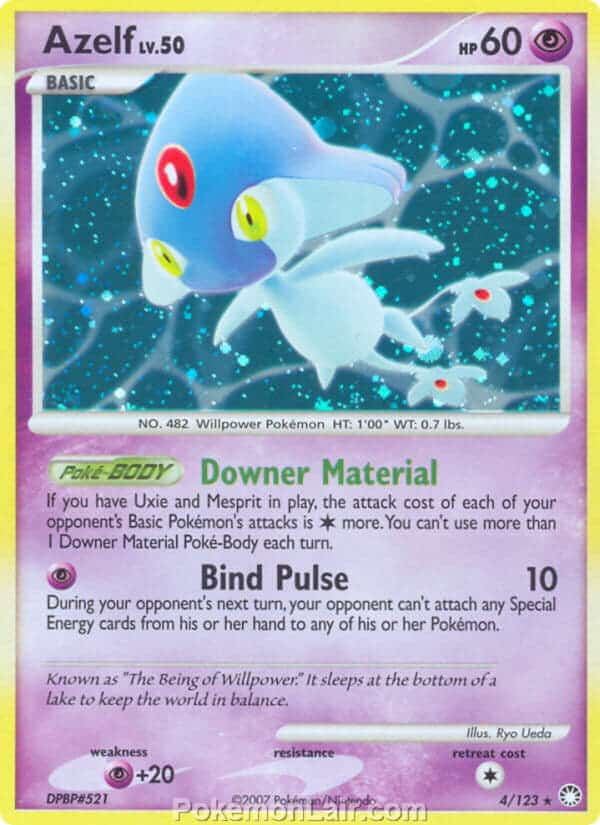 2007 Pokemon Trading Card Game Diamond and Pearl Mysterious Treasures Set – 4 Azelf