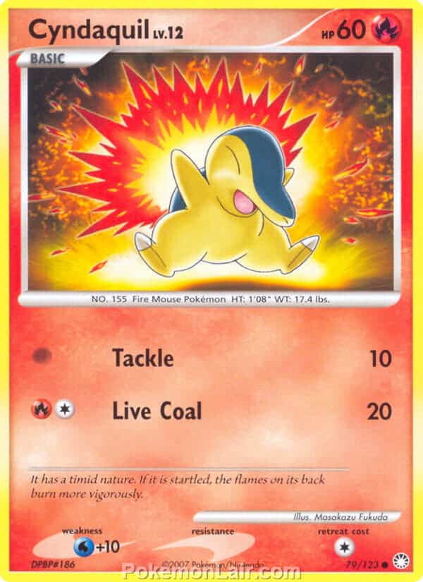 2007 Pokemon Trading Card Game Diamond and Pearl Mysterious Treasures Set – 79 Cyndaquil
