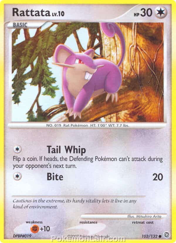 2007 Pokemon Trading Card Game Diamond and Pearl Secret Wonders Price List – 103 Rattata