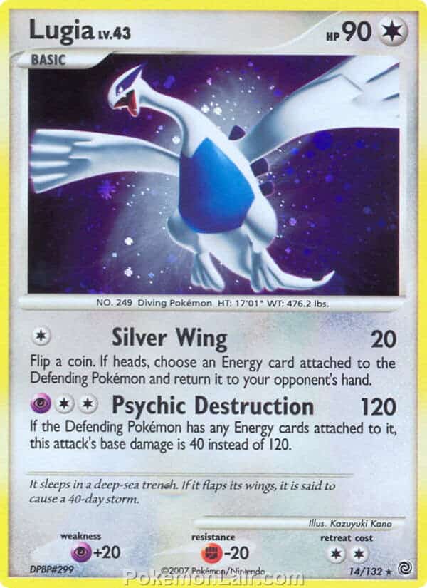 2007 Pokemon Trading Card Game Diamond and Pearl Secret Wonders Price List – 14 Lugia