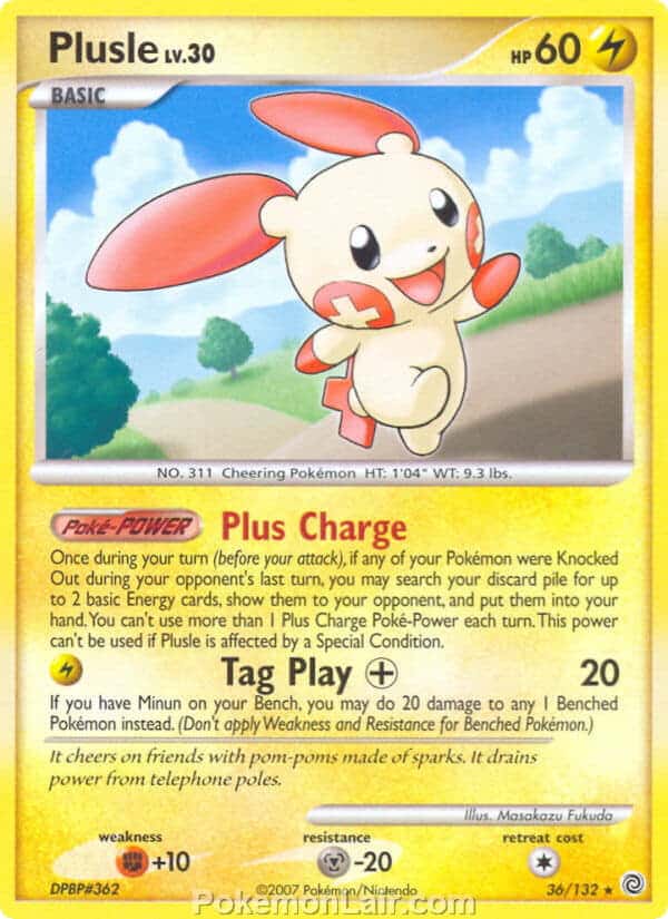 2007 Pokemon Trading Card Game Diamond and Pearl Secret Wonders Price List – 36 Plusle