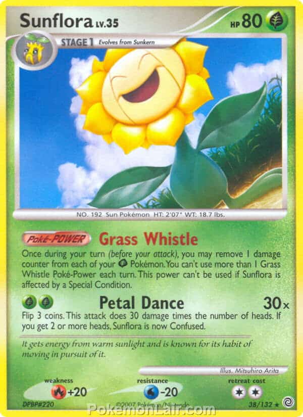 2007 Pokemon Trading Card Game Diamond and Pearl Secret Wonders Price List – 38 Sunflora