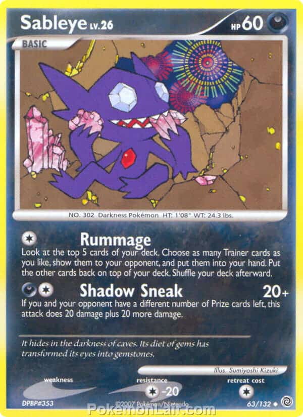 2007 Pokemon Trading Card Game Diamond and Pearl Secret Wonders Price List – 63 Sableye