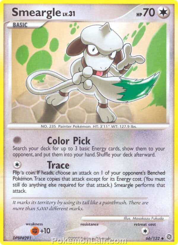 2007 Pokemon Trading Card Game Diamond and Pearl Secret Wonders Price List – 66 Smeargle