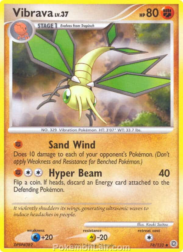 2007 Pokemon Trading Card Game Diamond and Pearl Secret Wonders Price List – 74 Vibrava