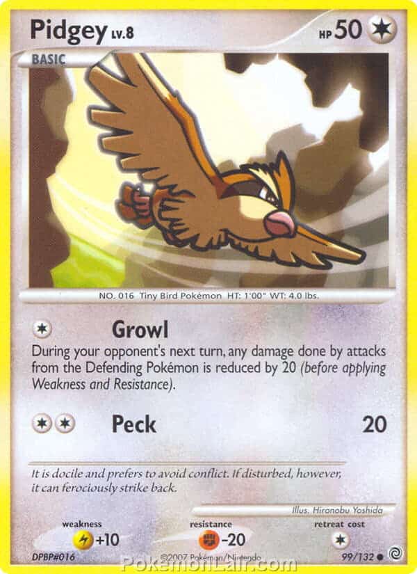 2007 Pokemon Trading Card Game Diamond and Pearl Secret Wonders Price List – 99 Pidgey