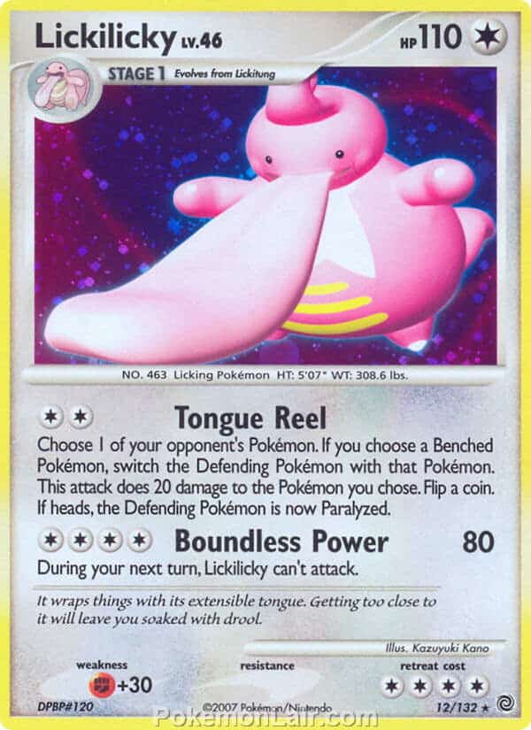 2007 Pokemon Trading Card Game Diamond and Pearl Secret Wonders Set – 12 Lickilicky