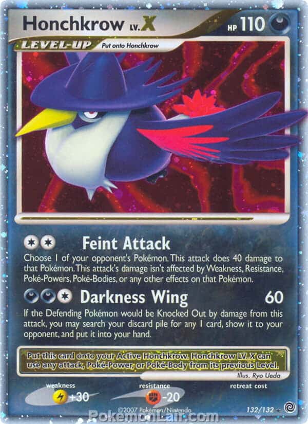 2007 Pokemon Trading Card Game Diamond and Pearl Secret Wonders Set – 132 Honchkrow