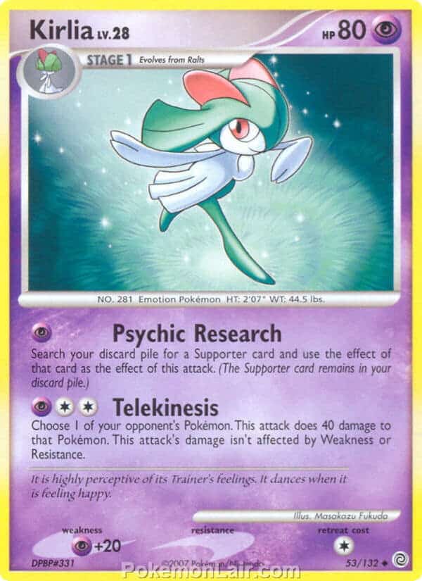 2007 Pokemon Trading Card Game Diamond and Pearl Secret Wonders Set – 53 Kirlia