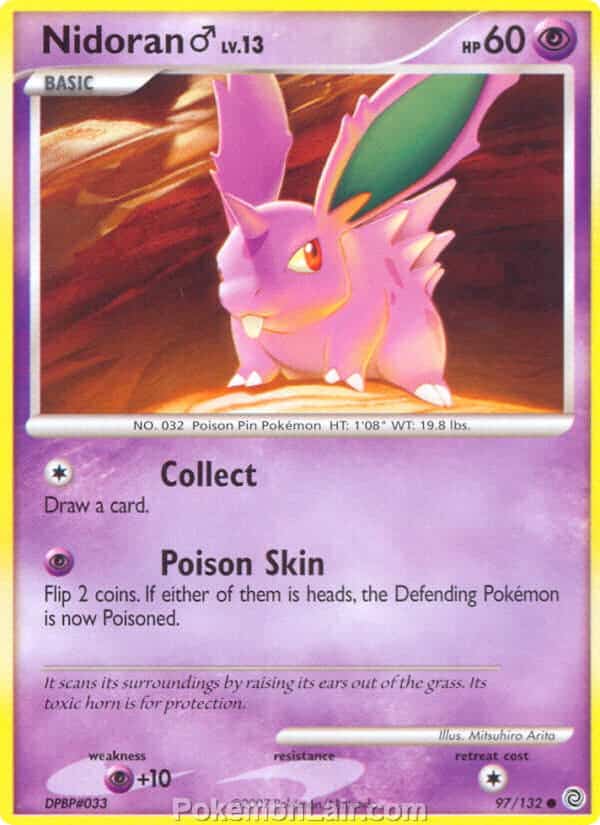 2007 Pokemon Trading Card Game Diamond and Pearl Secret Wonders Set – 97 Nidoran