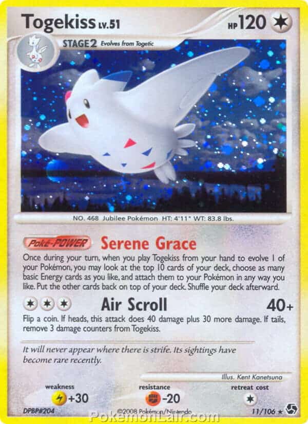 2008 Pokemon Trading Card Game Diamond and Pearl Great Encounters Price List – 11 Togekiss