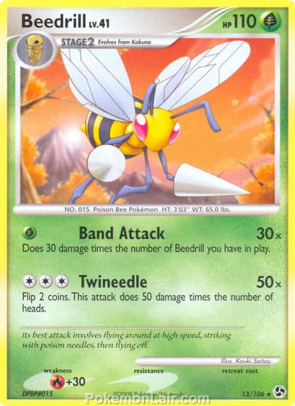 2008 Pokemon Trading Card Game Diamond and Pearl Great Encounters Price List – 13 Beedrill