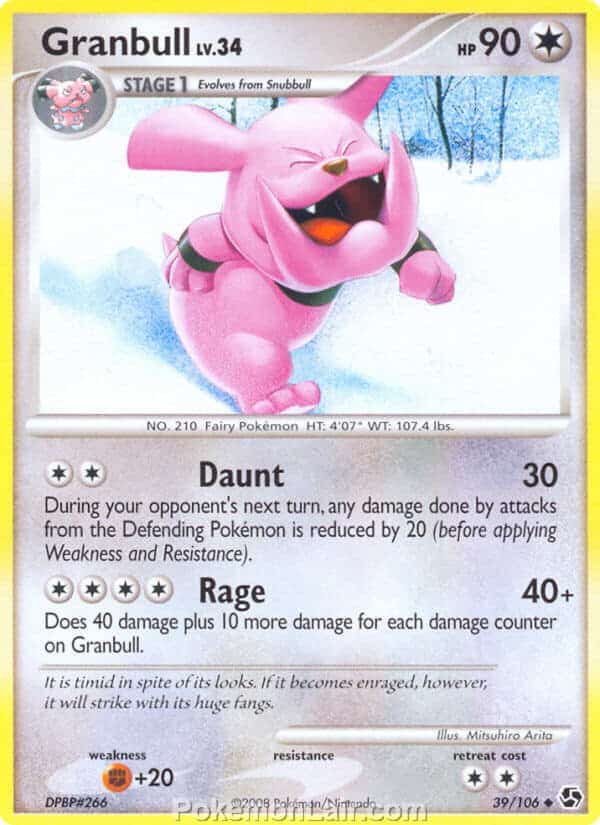 2008 Pokemon Trading Card Game Diamond and Pearl Great Encounters Price List – 39 Granbull