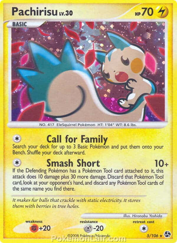 2008 Pokemon Trading Card Game Diamond and Pearl Great Encounters Price List – 5 Pachirisu