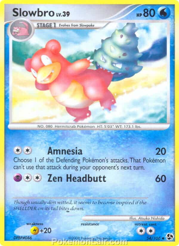 2008 Pokemon Trading Card Game Diamond and Pearl Great Encounters Price List – 54 Slowbro