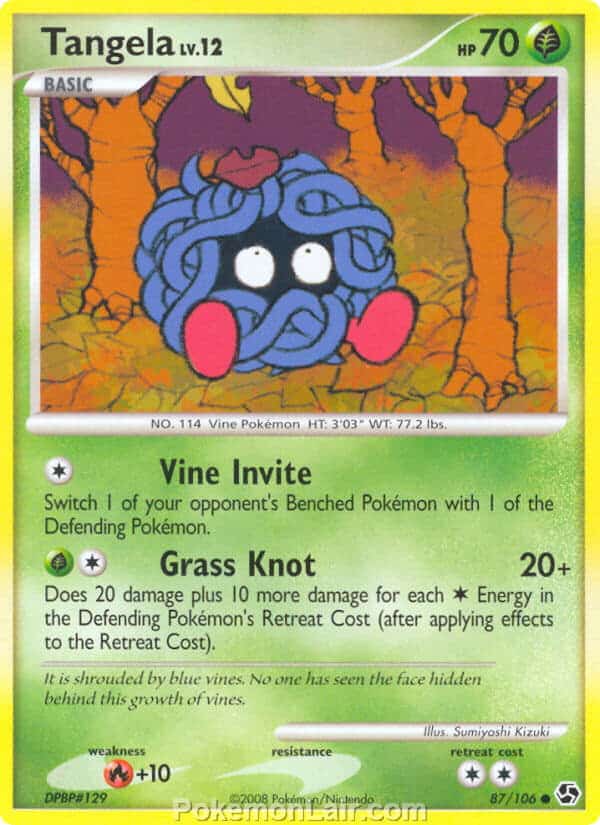 2008 Pokemon Trading Card Game Diamond and Pearl Great Encounters Price List – 87 Tangela