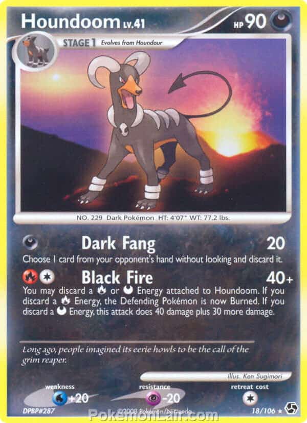 2008 Pokemon Trading Card Game Diamond and Pearl Great Encounters Set – 18 Houndoom