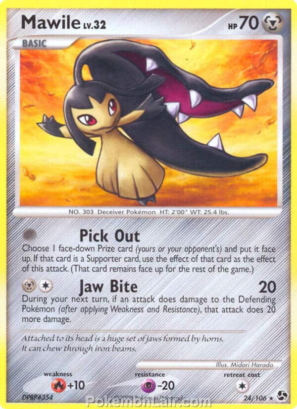 2008 Pokemon Trading Card Game Diamond and Pearl Great Encounters Set – 24 Mawile