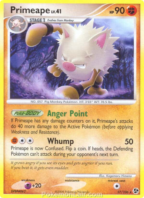2008 Pokemon Trading Card Game Diamond and Pearl Great Encounters Set – 27 Primeape