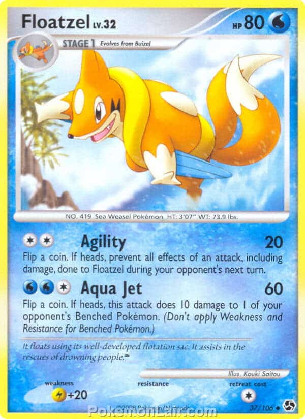 2008 Pokemon Trading Card Game Diamond and Pearl Great Encounters Set – 37 Floatzel