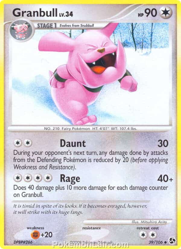 2008 Pokemon Trading Card Game Diamond and Pearl Great Encounters Set – 39 Granbull