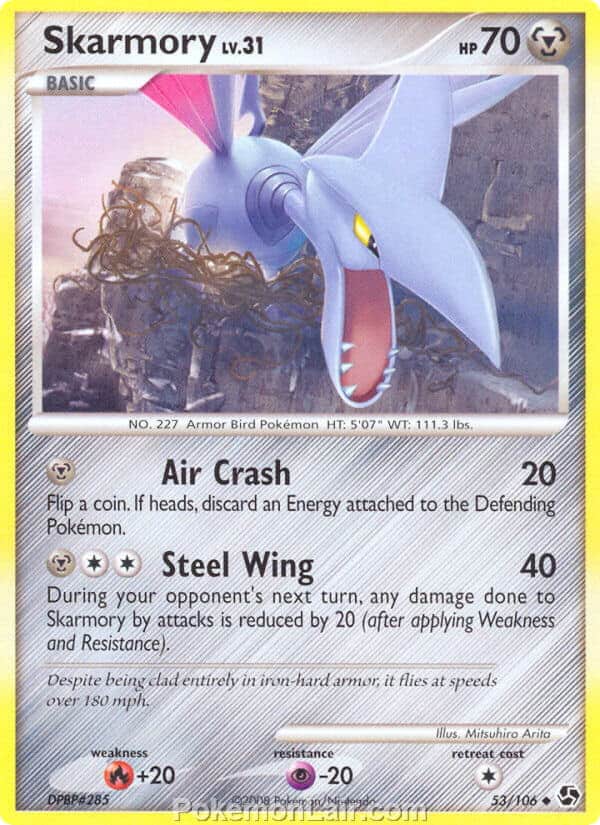 2008 Pokemon Trading Card Game Diamond and Pearl Great Encounters Set – 53 Skarmory